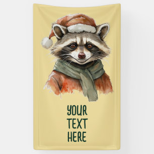 Funny Animal Christmas Favourites - Racoon 1 Banner