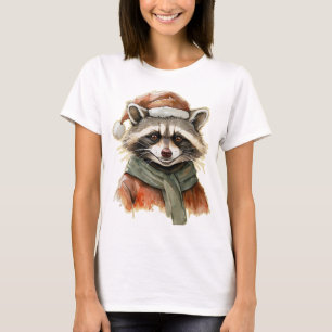 Funny Animal Christmas Favourites - Racoon 1 T-Shirt