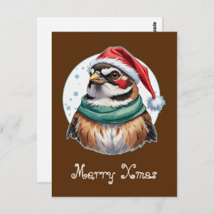 Funny Animal Christmas Favourites - Sparrow 1 Postcard
