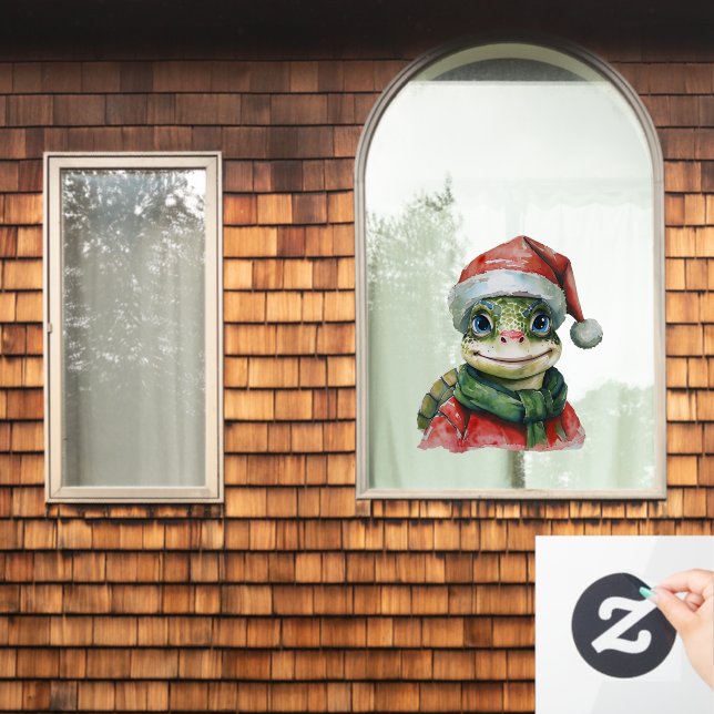 Funny Animal Christmas Favourites - Turtle 2 (Home Window)