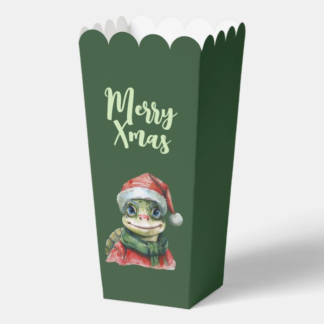 Funny Animal Christmas Favourites - Turtle 2 Favour Box (Back)