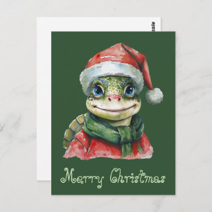 Funny Animal Christmas Favourites - Turtle 2 Postcard
