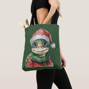 Funny Animal Christmas Favourites - Turtle 2 Tote Bag