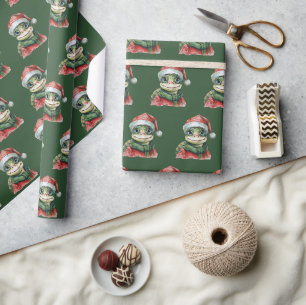 Funny Animal Christmas Favourites - Turtle 2 Wrapping Paper