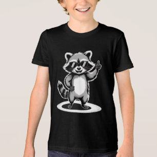 Funny Animal Gift   Cool Racoon Rock Star Tri-Blend Shirt