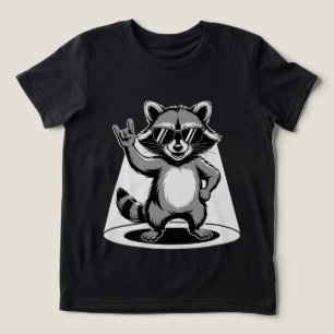 Funny Animal Gift Cool Racoon Rock Star Tri-Blend Shirt