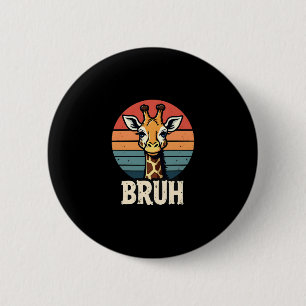 Funny Animal Giraffe Meme Face Festive Xmas T-Shir 6 Cm Round Badge