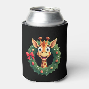 Funny Animal Giraffe Meme Face Festive Xmas T-Shir Can Cooler