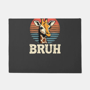 Funny Animal Giraffe Meme Face Festive Xmas T-Shir Doormat