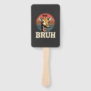 Funny Animal Giraffe Meme Face Festive Xmas T-Shir Hand Fan