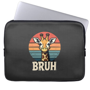Funny Animal Giraffe Meme Face Festive Xmas T-Shir Laptop Sleeve
