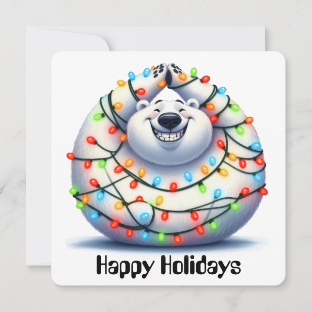 Funny Animal Holiday Greeting Card (Front)