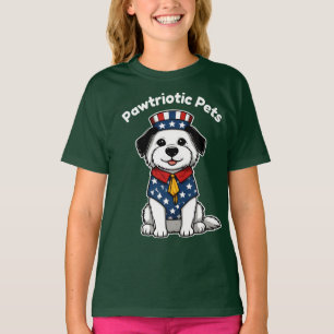 Funny animal Pawtriotic Pets Dog Cat Long Sleeve T-Shirt