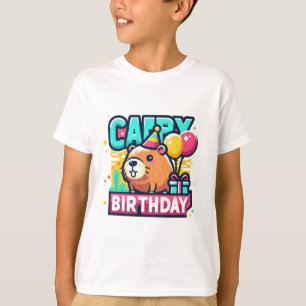 Funny Animal Pun Capybara Birthday Celebration T-Shirt