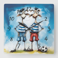 Funny animal soccer players Poster