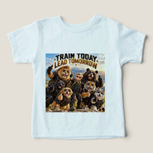 FUNNY ANIMAL T-SHIRT-TRAIN TODAY LEARN TOMORROW