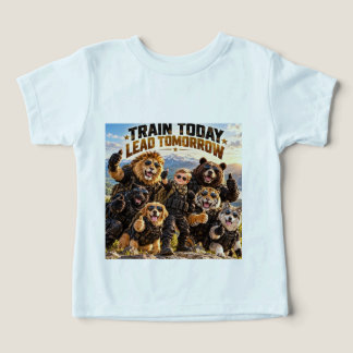 FUNNY ANIMAL T-SHIRT-TRAIN TODAY LEARN TOMORROW