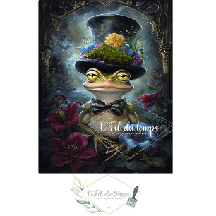 Funny Animal with Hat Decoupage paper.  Tissue Paper