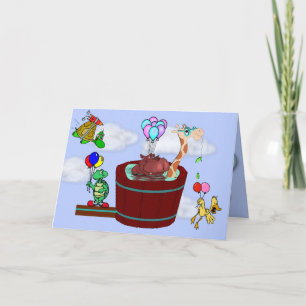 Funny Animals Flying on "Just Because" "Hi" Card