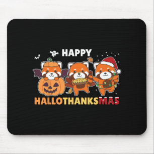 Funny Animals For The Holidays Red Panda Christmas Mouse Pad