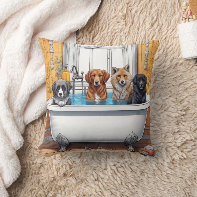 Funny animals in bath cushion (Blanket)