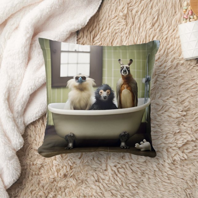 Funny animals in bathroom cushion (Blanket)