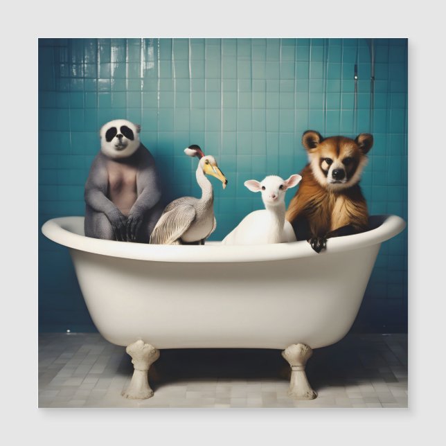Funny animals in the bathroom (Front)