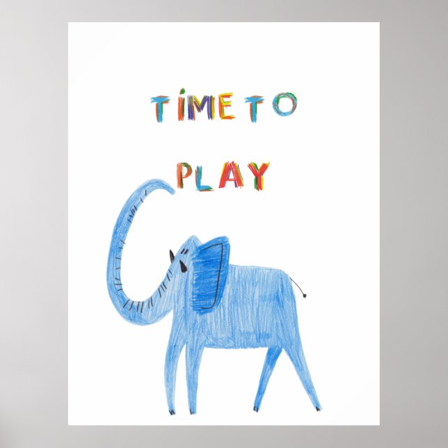 Funny Animals Rest Poster Print Kids Room Decor  (Front)