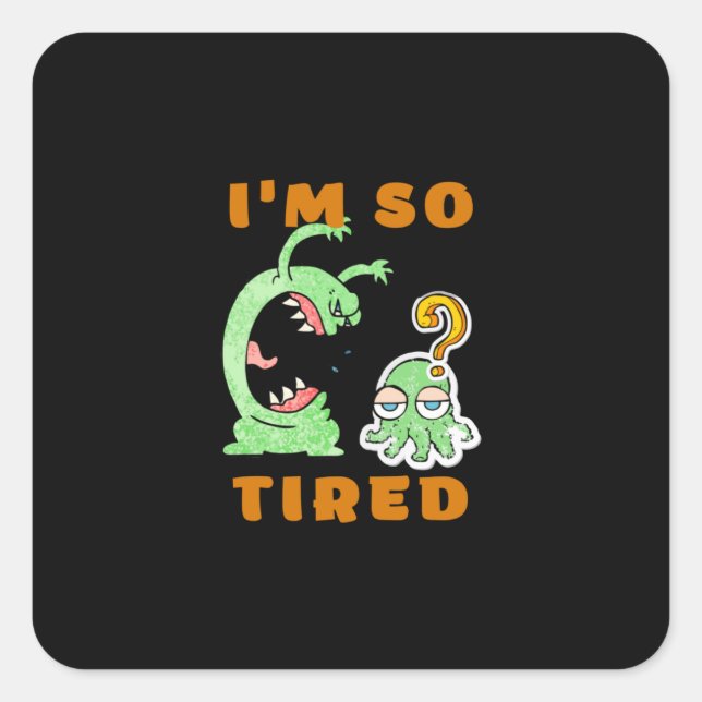 Funny Animals Sarcastic Cute      Square Sticker (Front)