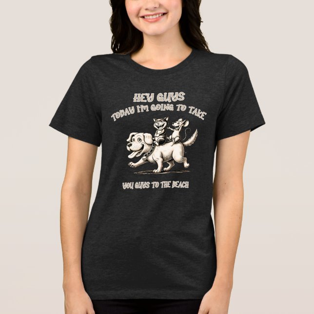 Funny animals  Tri-Blend shirt (Front)