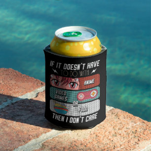 Funny Anime Fans Food And Video Games Lover Gifts Can Cooler