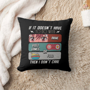 Funny Anime Fans Food And Video Games Lover Gifts Cushion