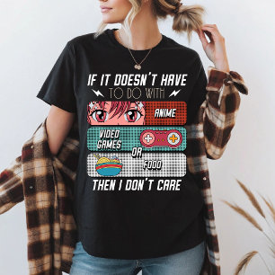 Funny Anime Fans Food And Video Games Lover Gifts T-Shirt
