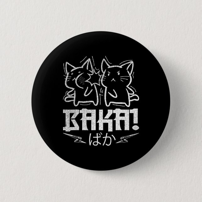 Funny Anime Manga Otaku Baka Rabbit Slap Meme  6 Cm Round Badge (Front)