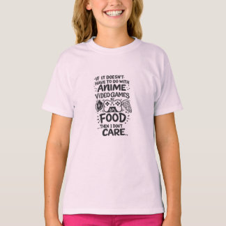 Funny Anime Video Games Food Gamer T-Shirt
