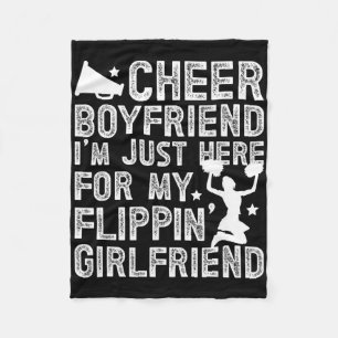 Funny Anniversary For Cheerleading Boyfriend Men's Fleece Blanket