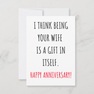 Funny Anniversary gifts & card for husbands, him