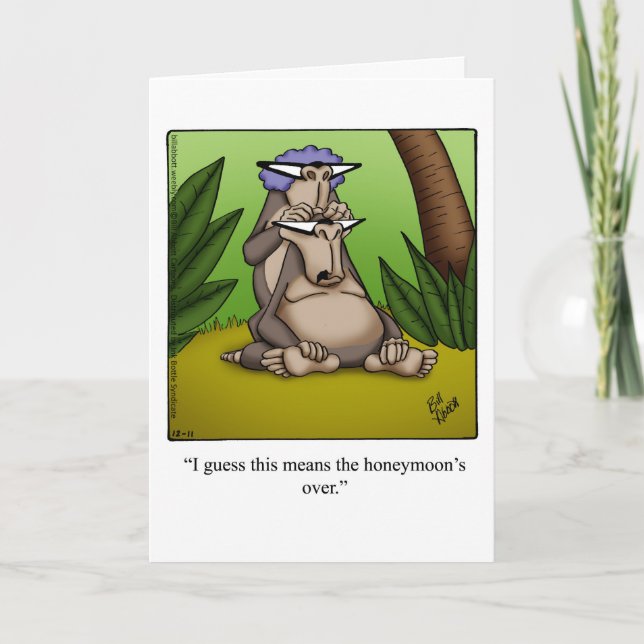 Funny Anniversary Humour Greeting Card (Front)