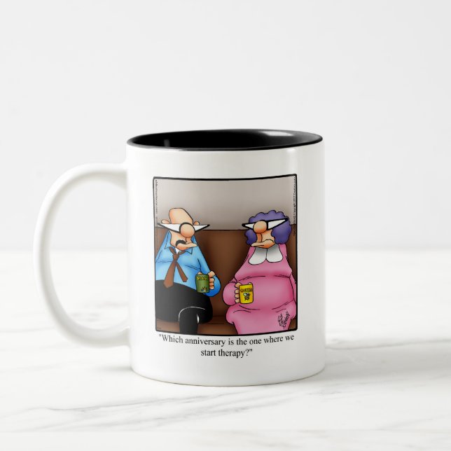 Funny Anniversary Humour Mug (Left)