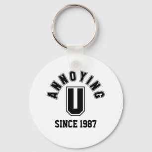 Funny Annoying You Keychain, Black Key Ring