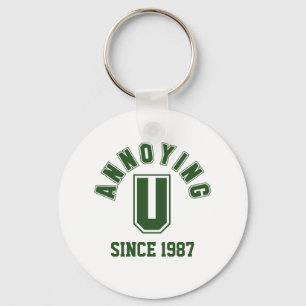 Funny Annoying You Keychain, Green Key Ring