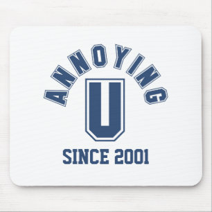 Funny Annoying You Mousepad, Blue Mouse Pad