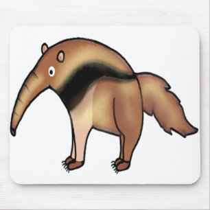 Funny anteater animal art mouse pad