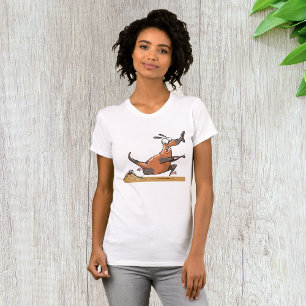 Funny Anteater Cartoon Quirky Running Animal  T-Shirt