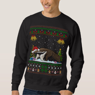 Funny Anteater Xmas Gift Santa Hat Ugly Anteater C Sweatshirt