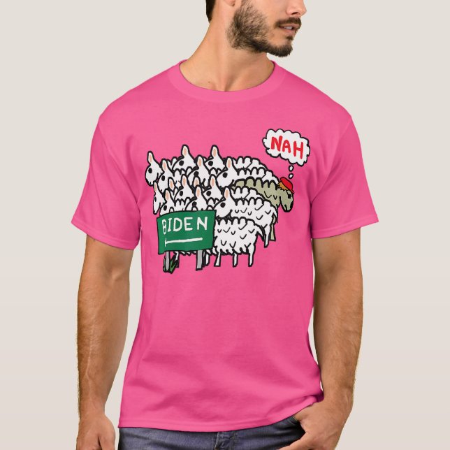 Funny Anti Biden Sheep T-Shirt (Front)