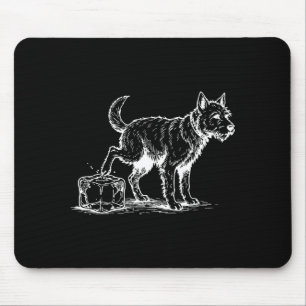 Funny anti ice dog mouse pad