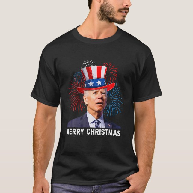 Funny Anti Joe Biden Xmas Merry Christmas Funny 4T T-Shirt (Front)