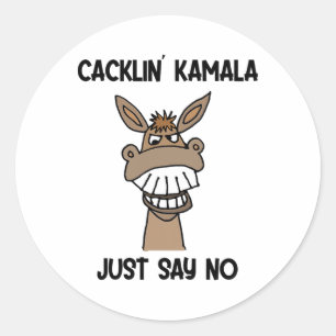 Funny Anti Kamala Harris Laughing Donkey Classic Round Sticker