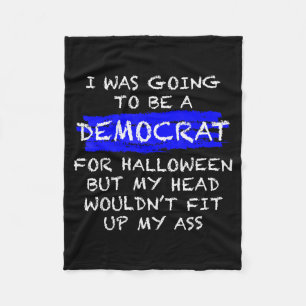 Funny Anti-liberal Adult Halloween Costume Fleece Blanket